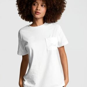 VS PINK White Cotton Everyday Tshirt Nwot